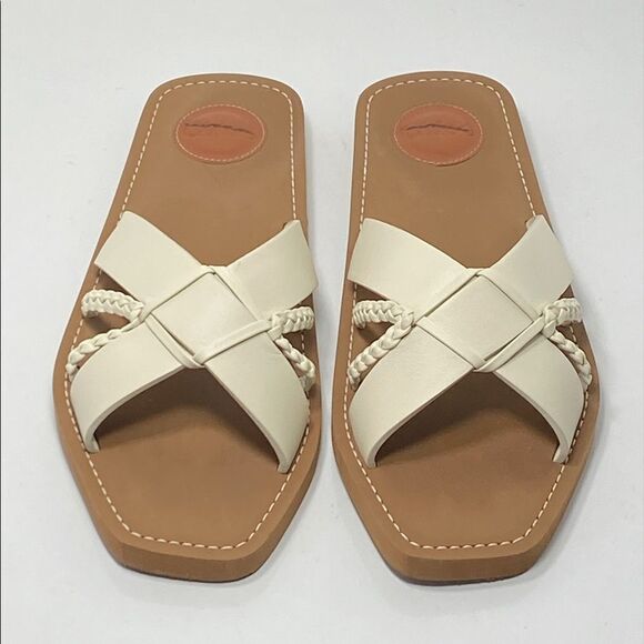 Chloe Sand Yellow Criss Cross braided sandals size 41 - Picture 2 of 9